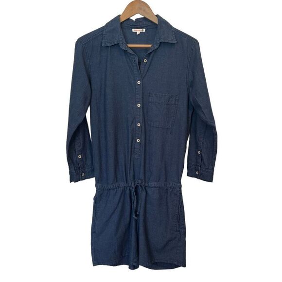 Sundry Dark Chambray Button Down Jumpsuit Size S (1) - Picture 1 of 7